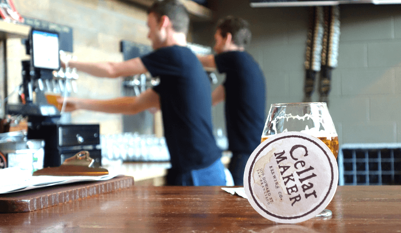 cellarmaker pouring beer