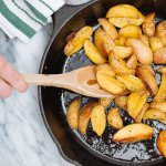 cast-iron skillet roasted potatoes should be tossed in oil