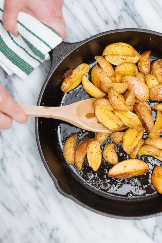 CastIron Skillet Roasted Potatoes The Taste Edit