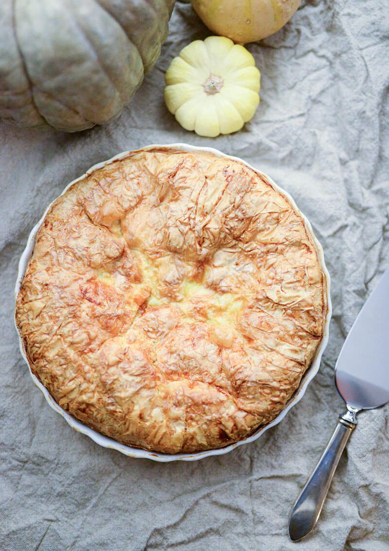 Thanksgiving Leftover Turkey Pie: Try Maria Sinskey's recipe with dark turkey meat, golden raisins, and onion for a perfect way to use leftovers.