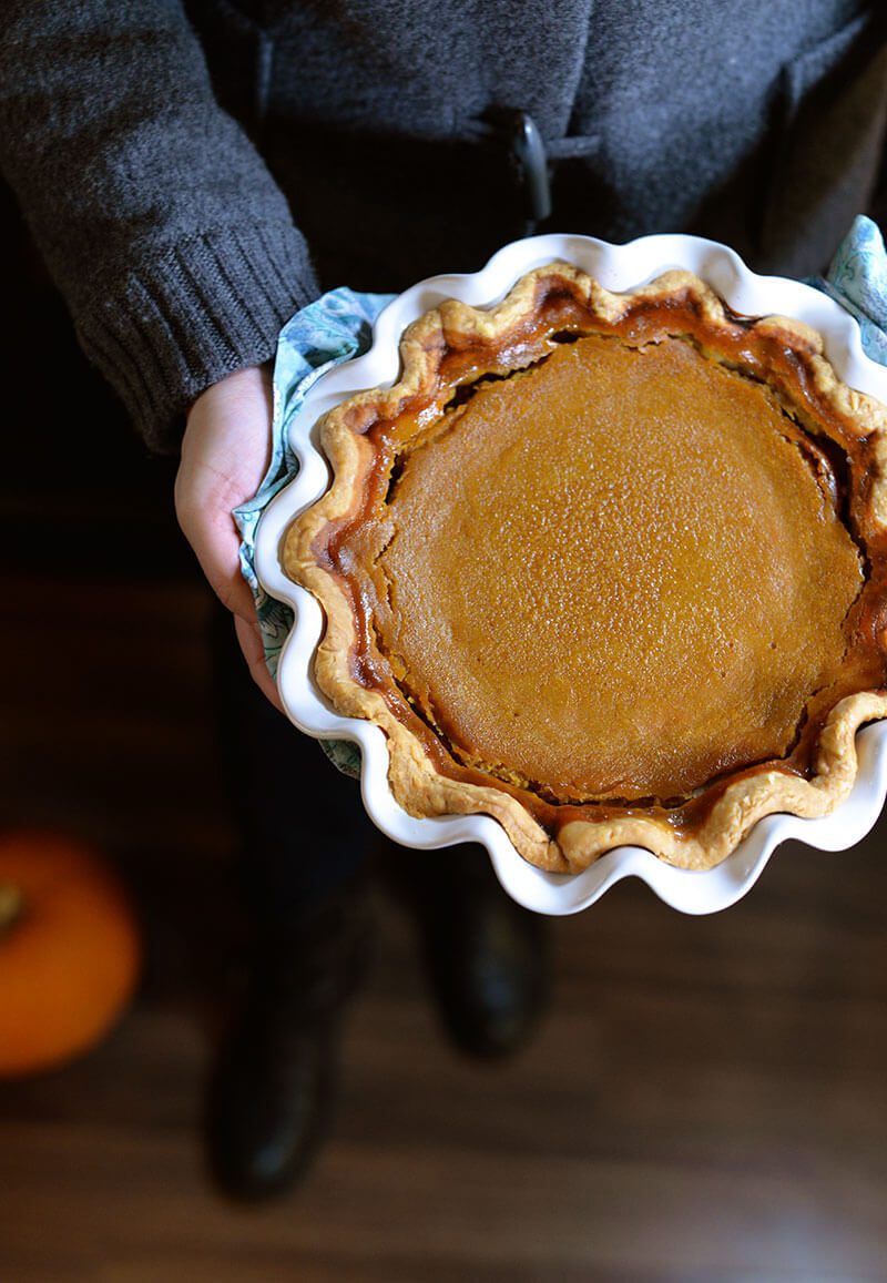 Thanksgiving Pumpkin Pie with Fresh Pumpkin Purée - The Taste Edit