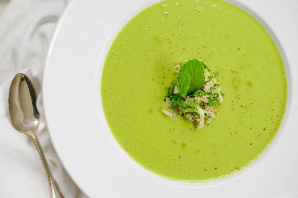 Chilled pea vegetarian soup recipe, The Taste Edit