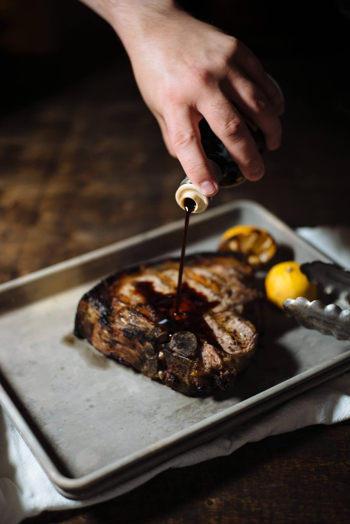 To make the best pork chop top it with balsamic vinegar like The Taste Edit does