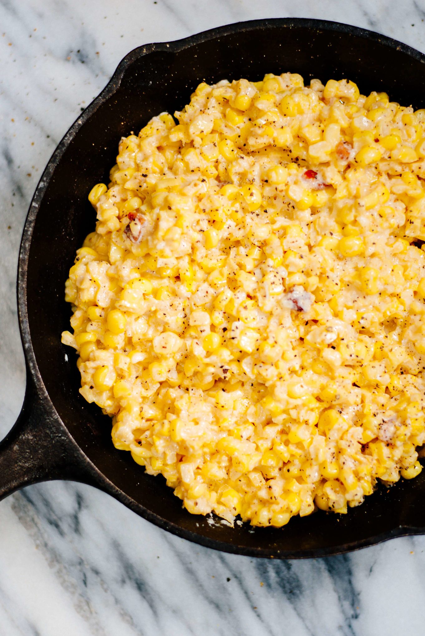 We love to serve creamed corn at the 4th of July in a cast iron skillet