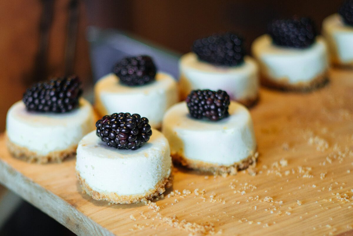 lemon blackberry cheesecake at Saturday Farmers Market Brunch at Navio The Ritz-Carlton Half Moon Bay