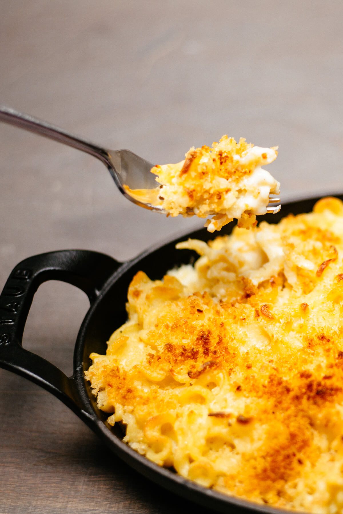 Crunchy and cheesy Three Cheese Macaroni and Cheese
