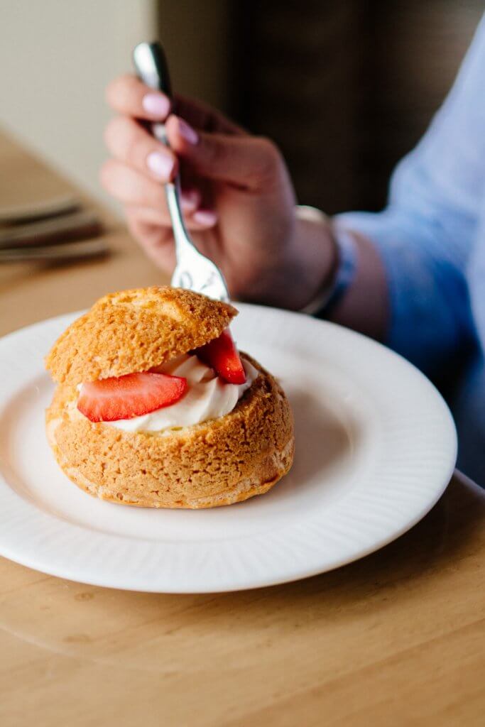 Yuzu Strawberry Dessert at Saturday Farmers Market Brunch at Navio The Ritz-Carlton Half Moon Bay