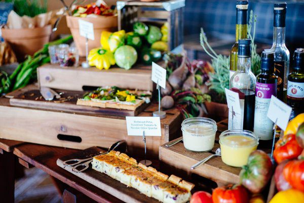 Table of delicious bites at Saturday Farmers Market Brunch at Navio The Ritz-Carlton Half Moon Bay