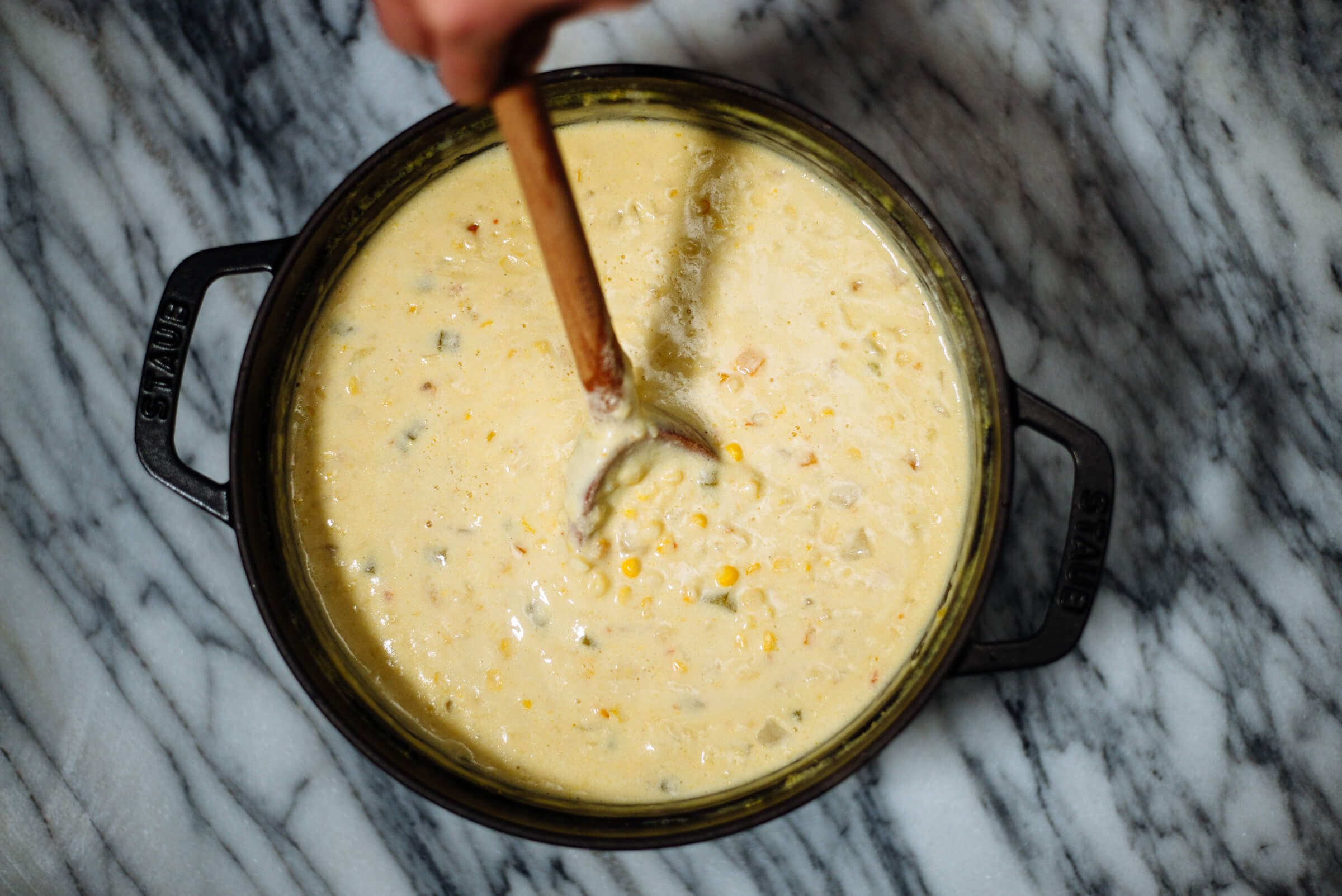 Spicy Corn Chowder is perfect any time of year.