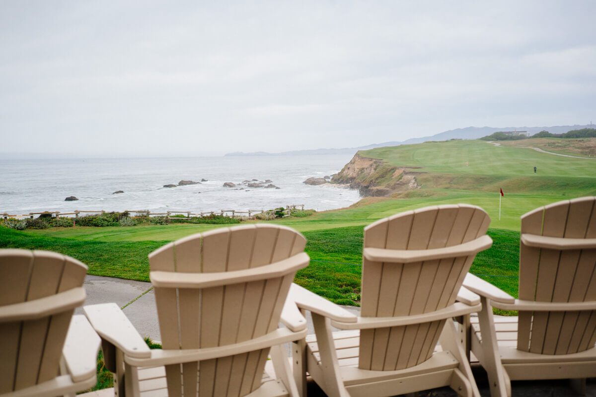 Overlooking the bay in chairs at The Ritz-Carlton Half Moon Bay