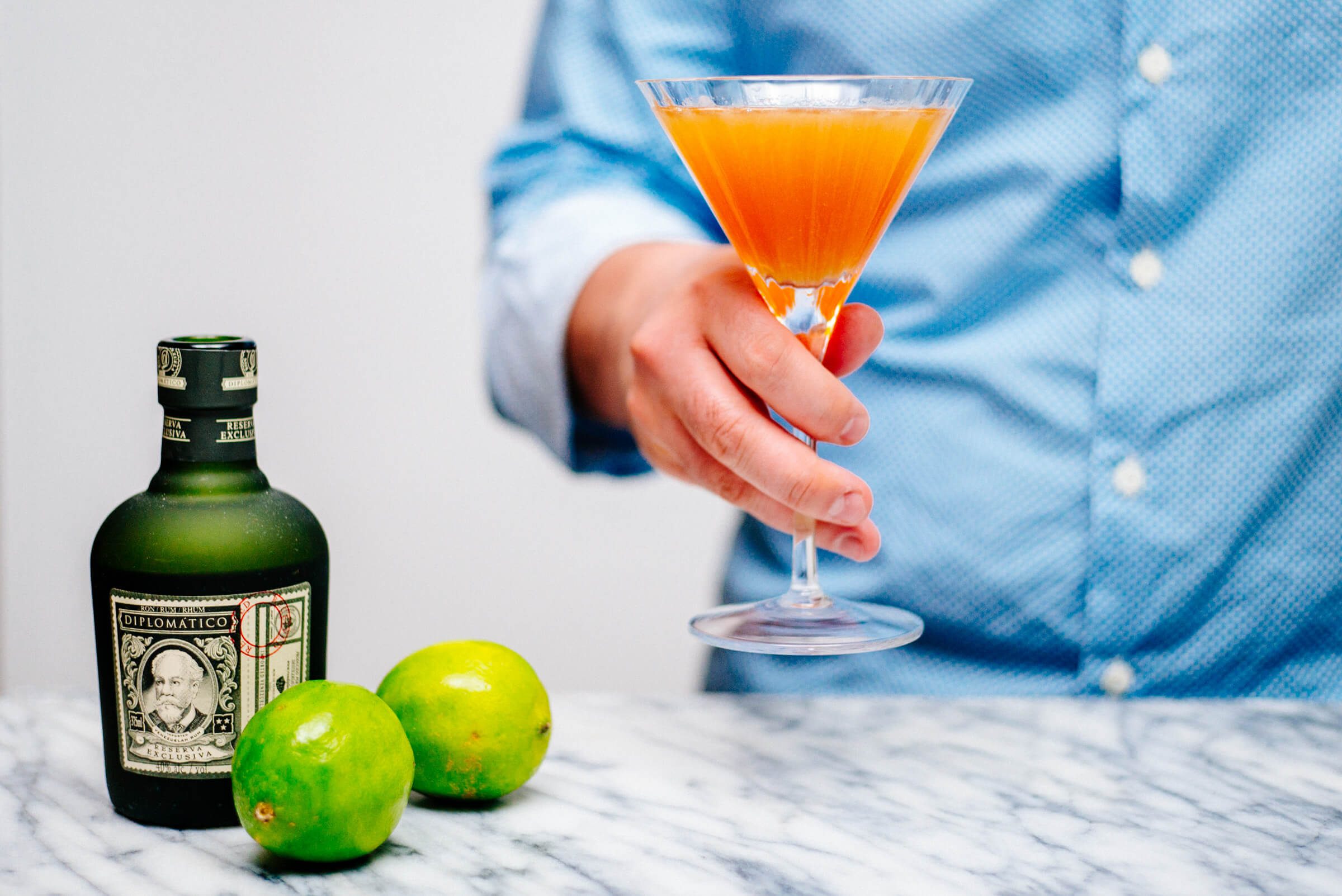 Lemon Verbena Daiquiri with Diplomático Reserva Exclusiva