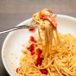 The Taste Edit makes the best lobster pasta with cherry tomatoes.