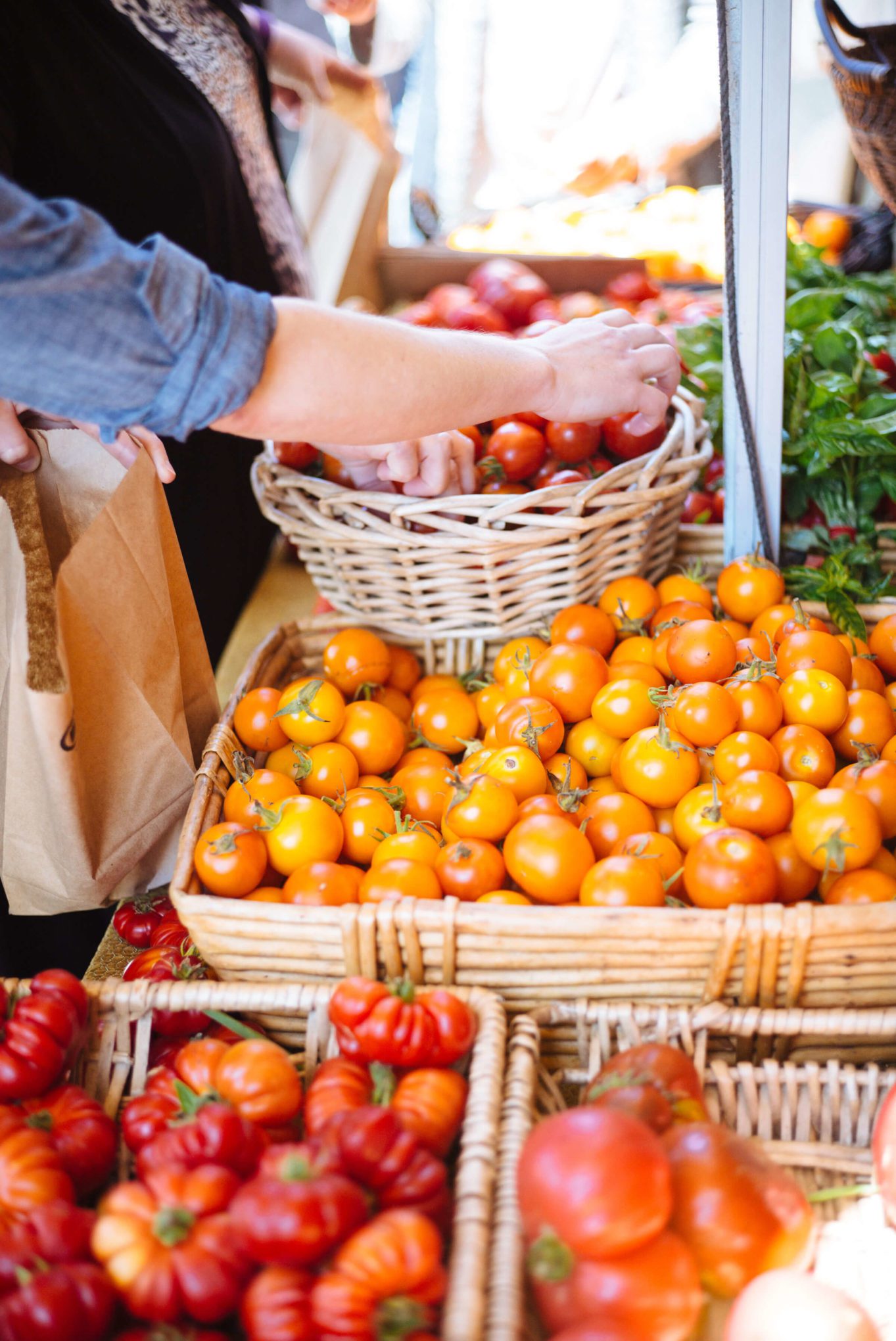 tomatoes at ferry plaza CUESA farmers market in San Francisco