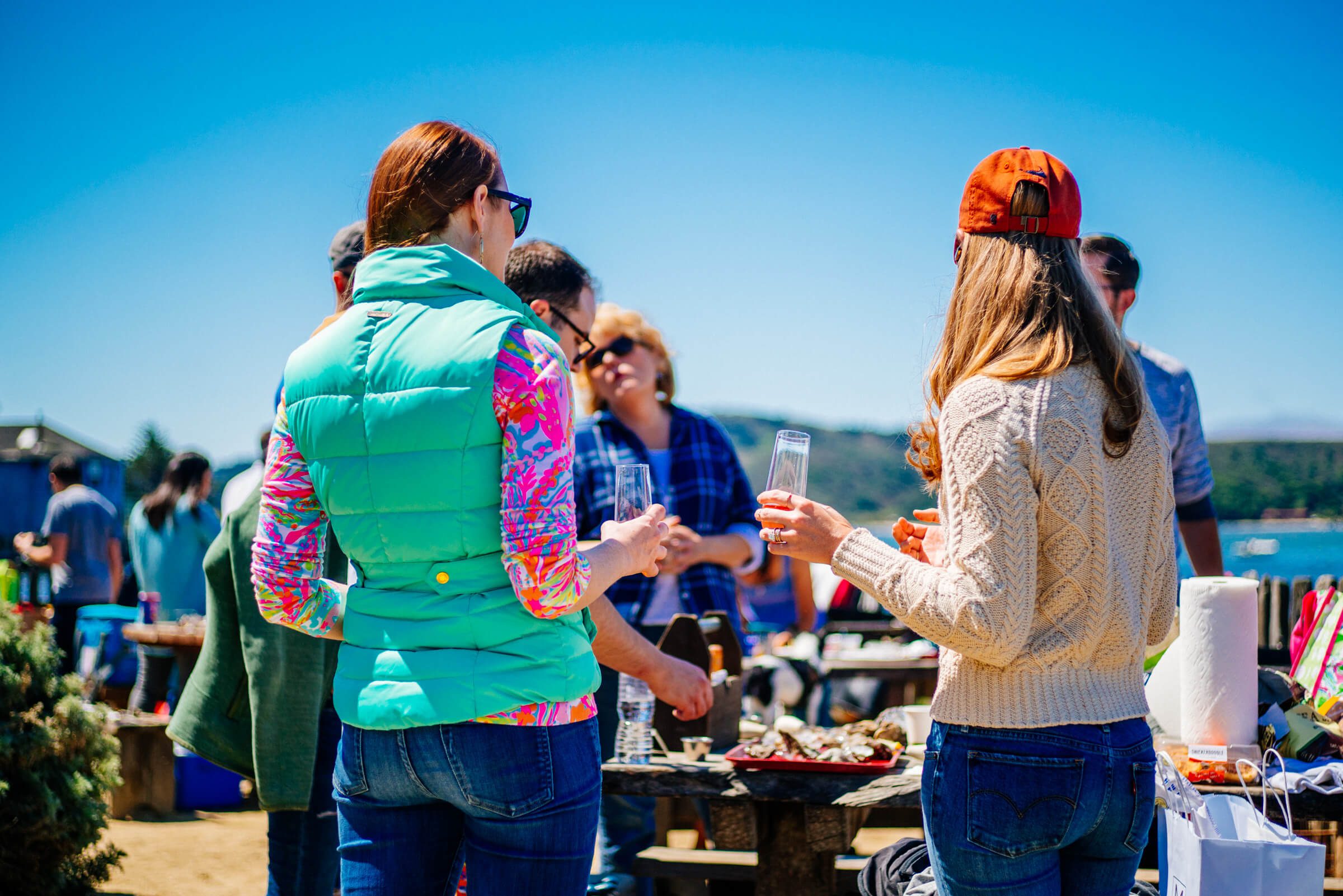 The Taste Edit picnics at a shuck your own picnic with friends at Hog Island Oyster Farm in Marshall, Ca - Tamales Bay