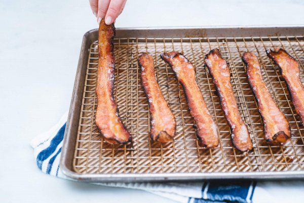 crispy bacon made in the oven by The Taste Edit