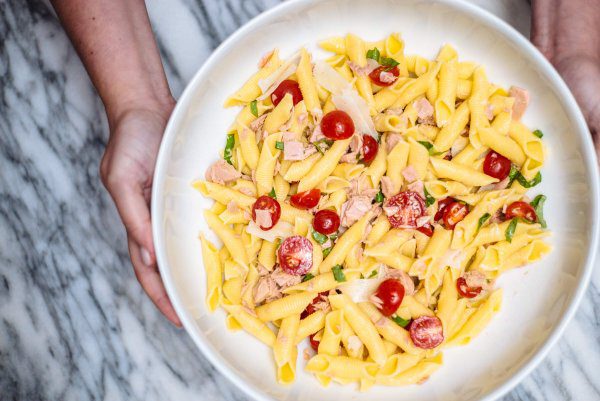 The Taste Edit likes to make pasta with tuna and cherry tomatoes for a light summer dinner