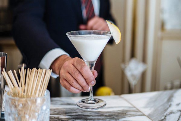 The best pear and ricotta martini at Palazzo Avino in Ravello Italy, the taste edit