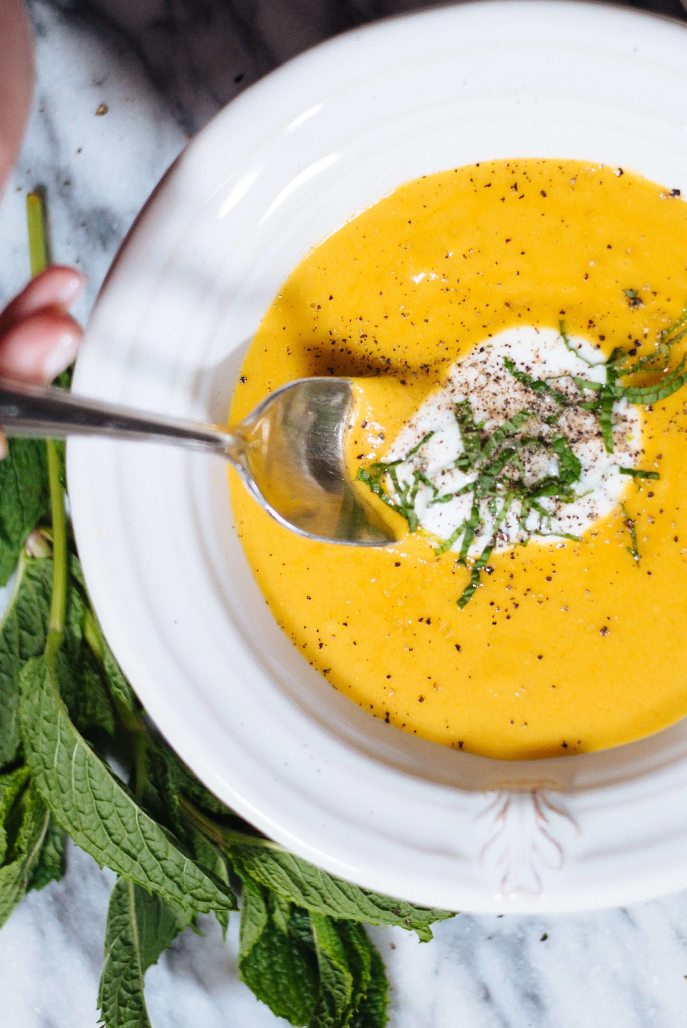 The Taste Edit makes spicy summer squash soup for a refreshing dinner or lunch