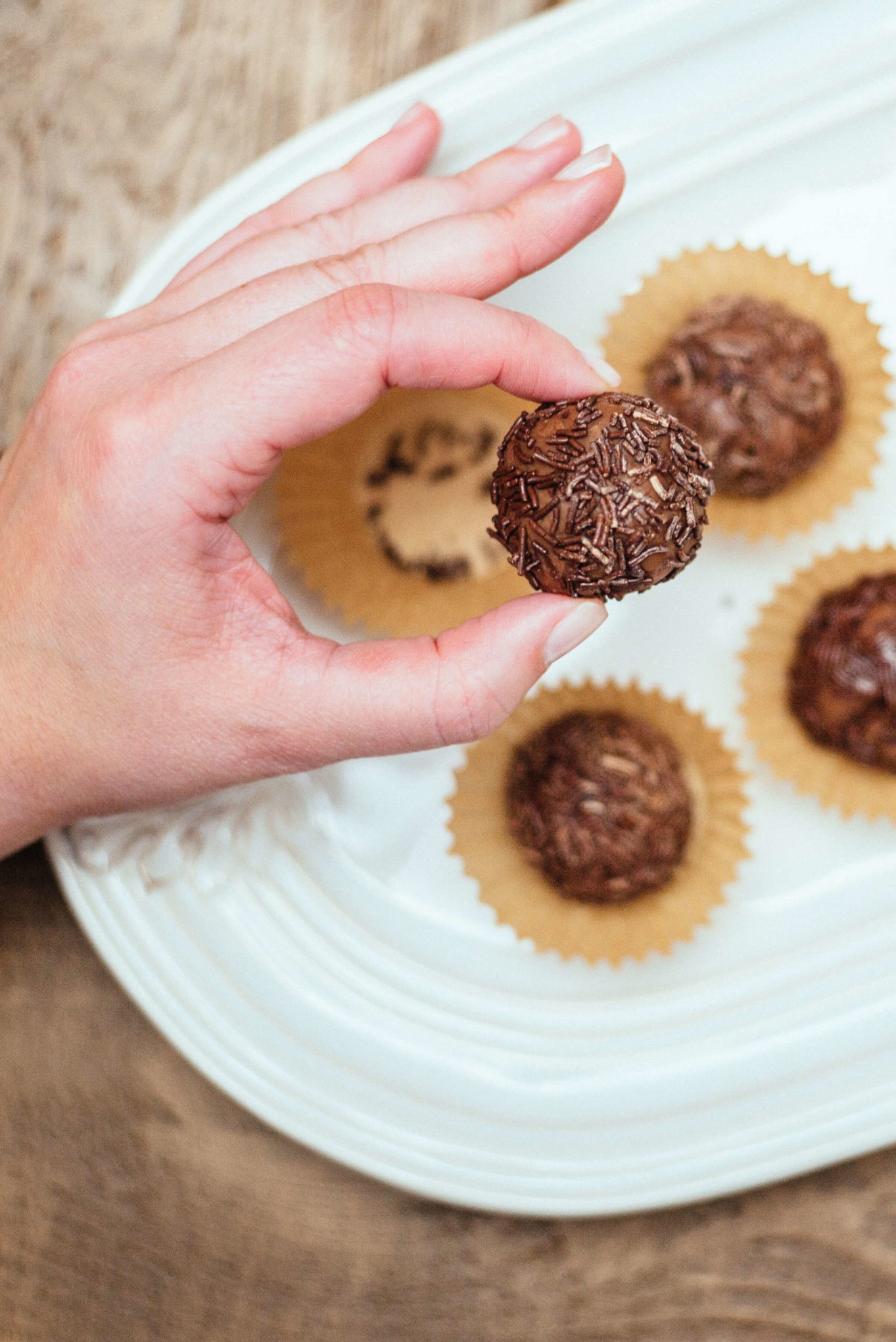 Eating Brazilian Chocolate Brigadeiro