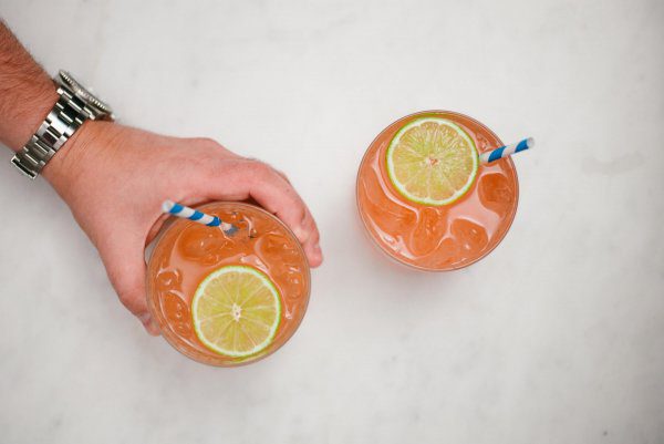 Paloma Cocktail from above by the taste edit