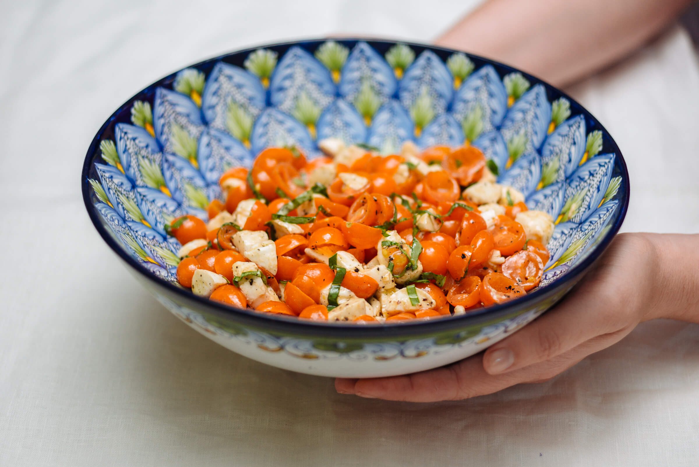 the taste edit loves this cherry tomato mozzarella salad