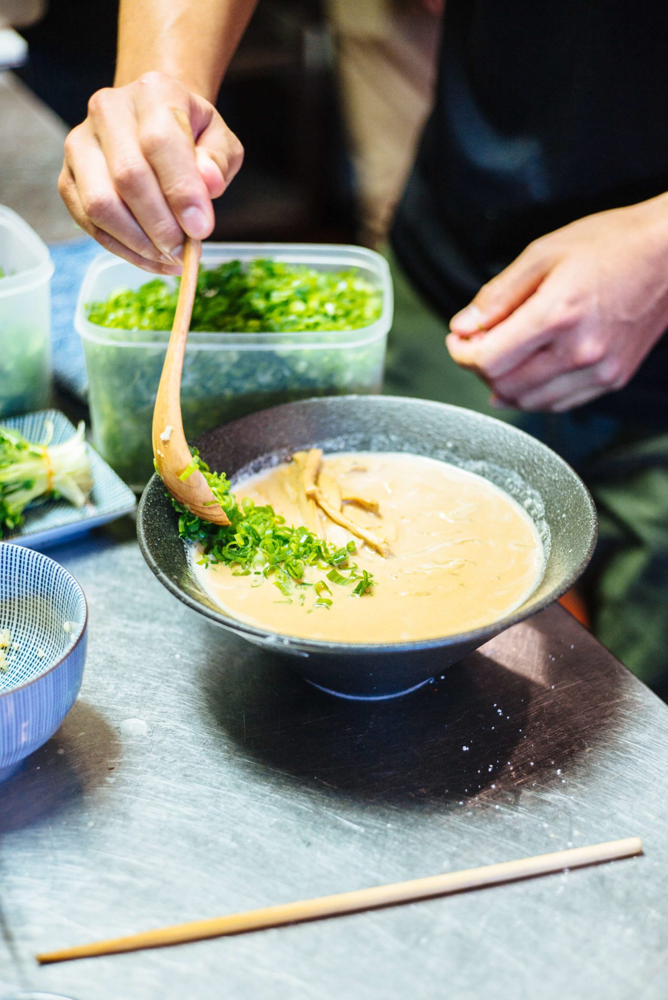 behind the scenes at mensho tokyo sf chef Tomoharu Shono builds the ramen