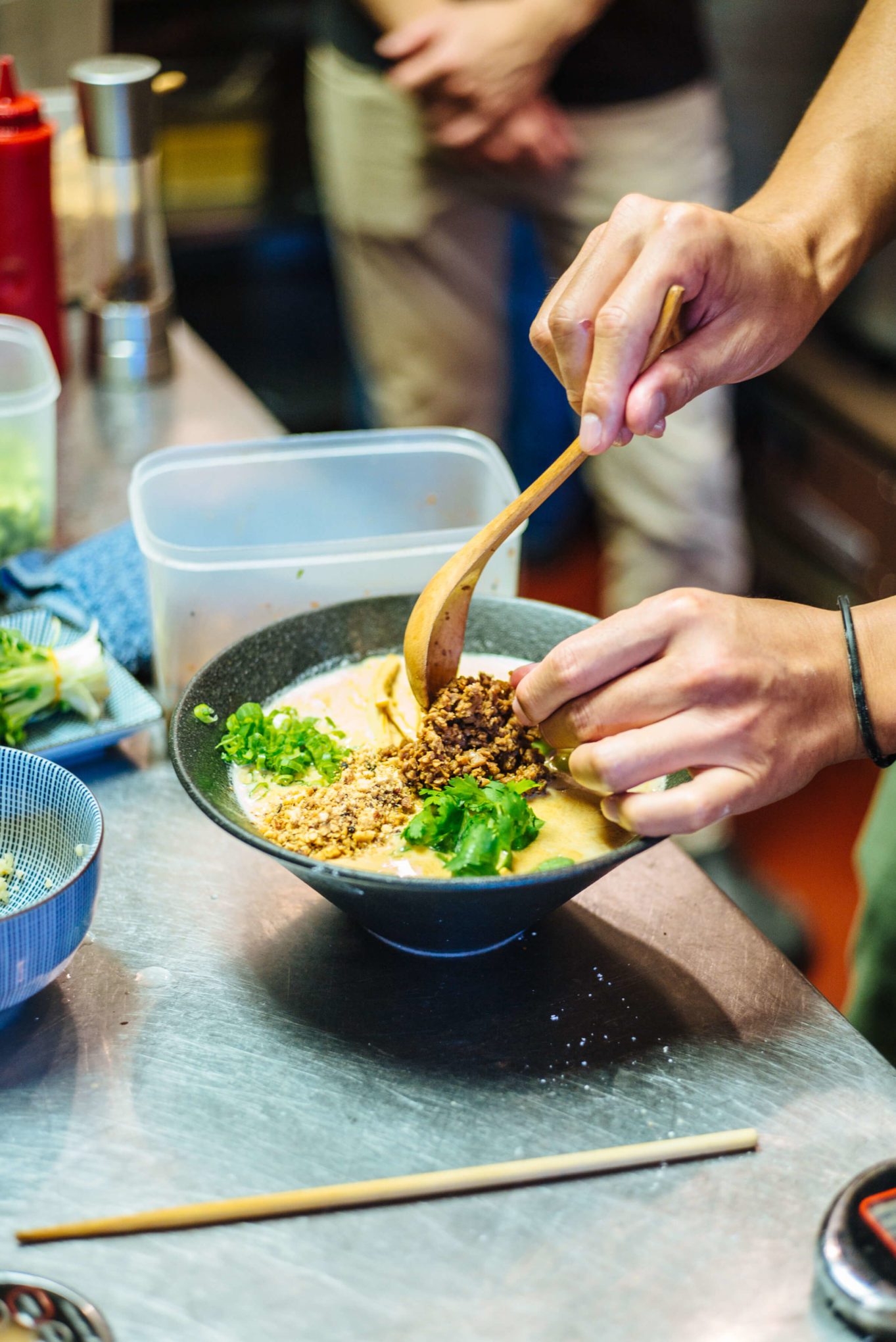 behind the scenes at mensho tokyo sf chef Tomoharu Shono builds the vegan ramen for the taste edit