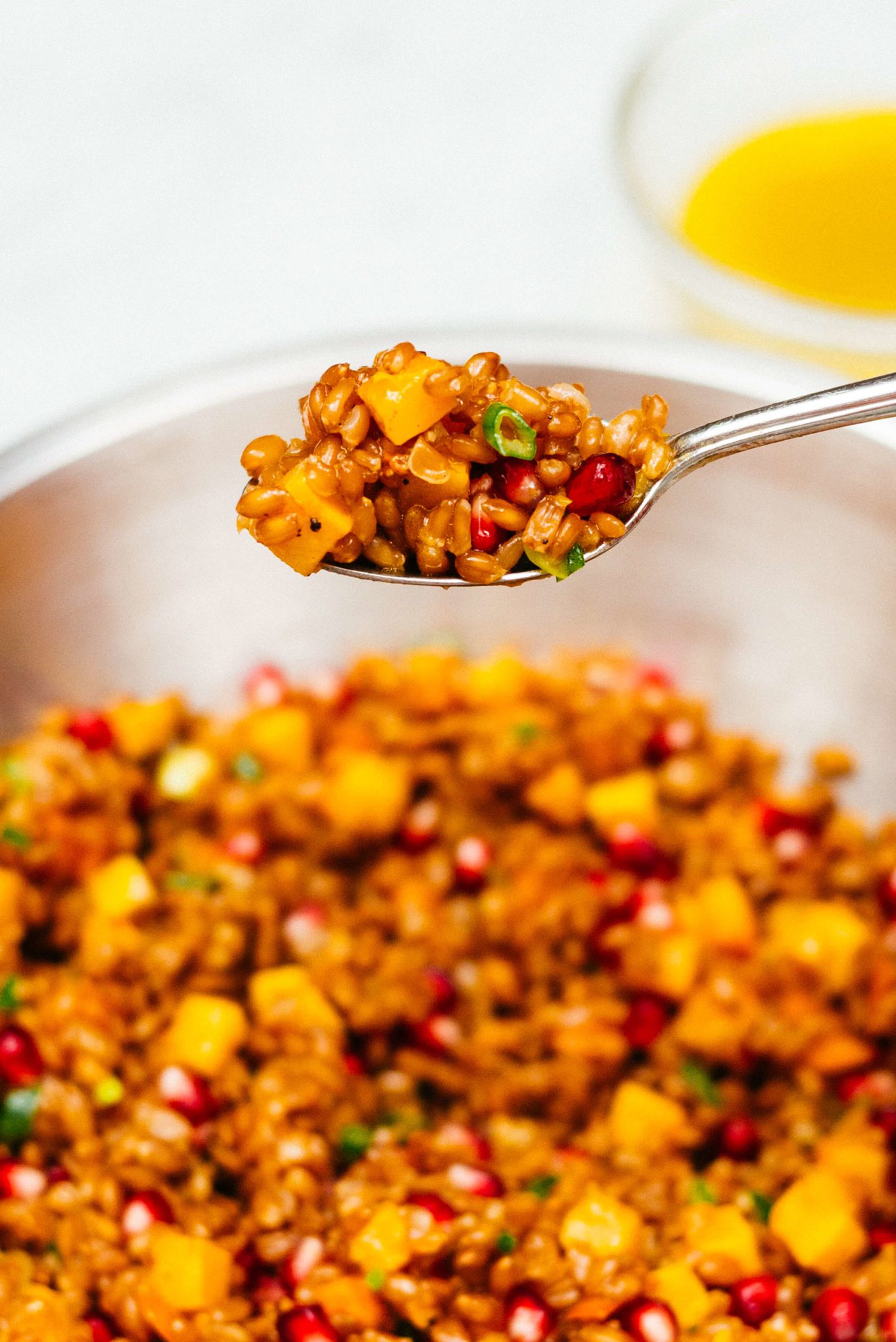 This Fall Farro Salad is a perfect side with chicken or fish