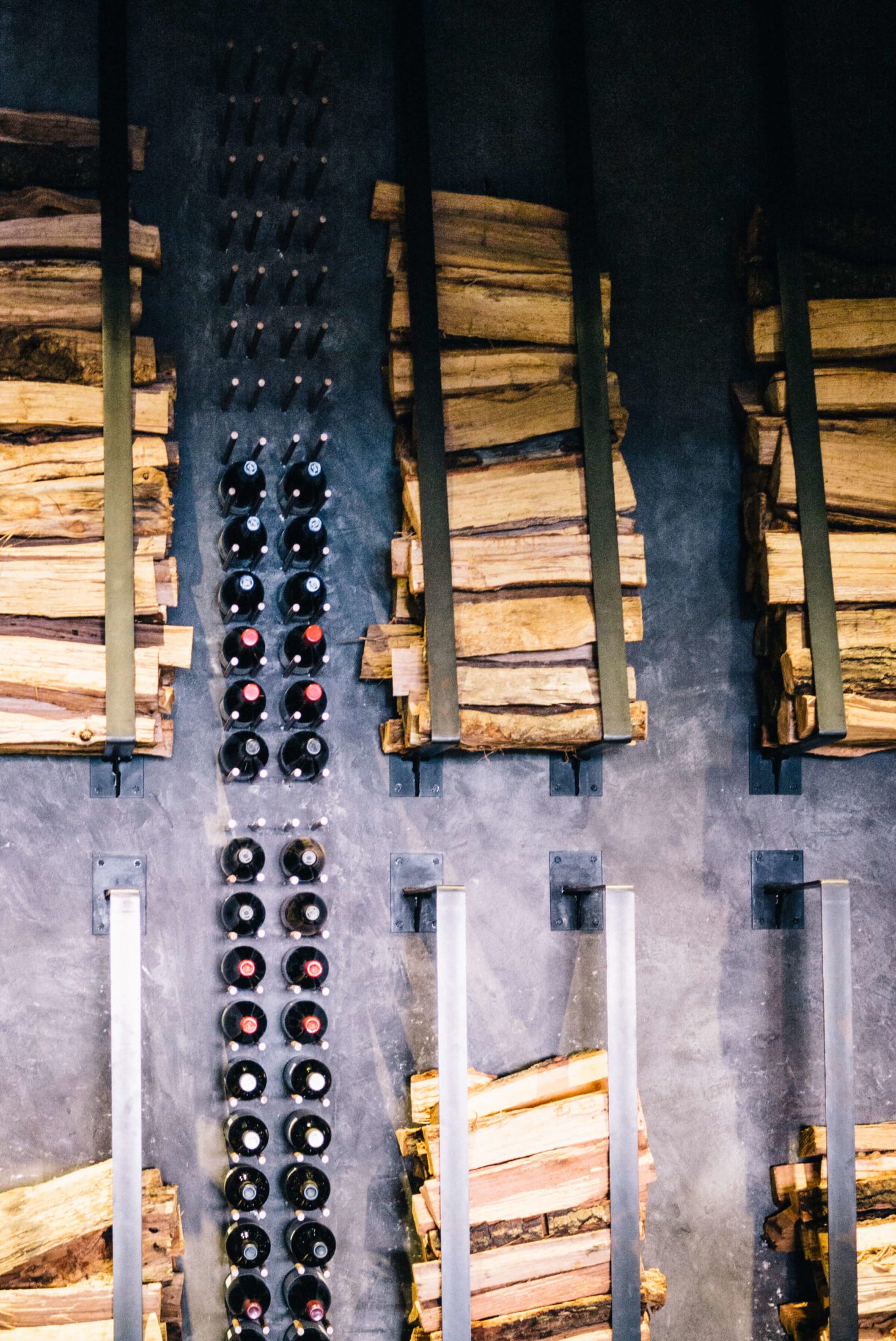 Wine storage and wood for the wood fire Roister in Chicago Alinea The Taste Edit