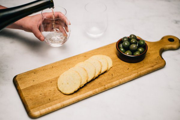 Savory Parmesan Thyme Cookies for cocktails and wine