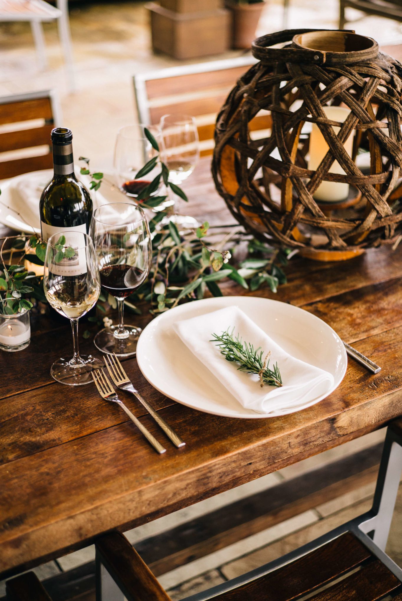 This table setting is simple but elegant for thanksgiving friends giving or any party by the taste edit