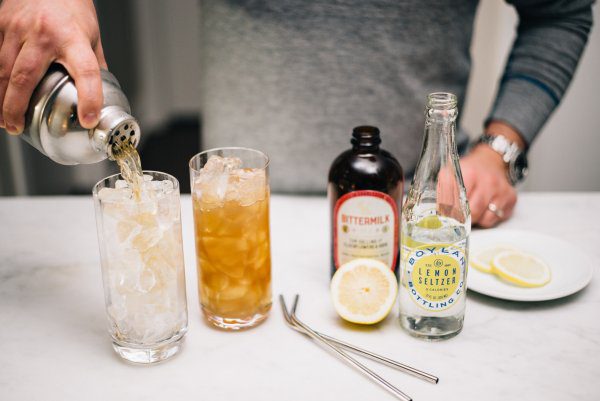 Bittermilk's Tom Collins Elderflower Hops cocktail mix is perfect anytime of year and makes simple cocktails for parties