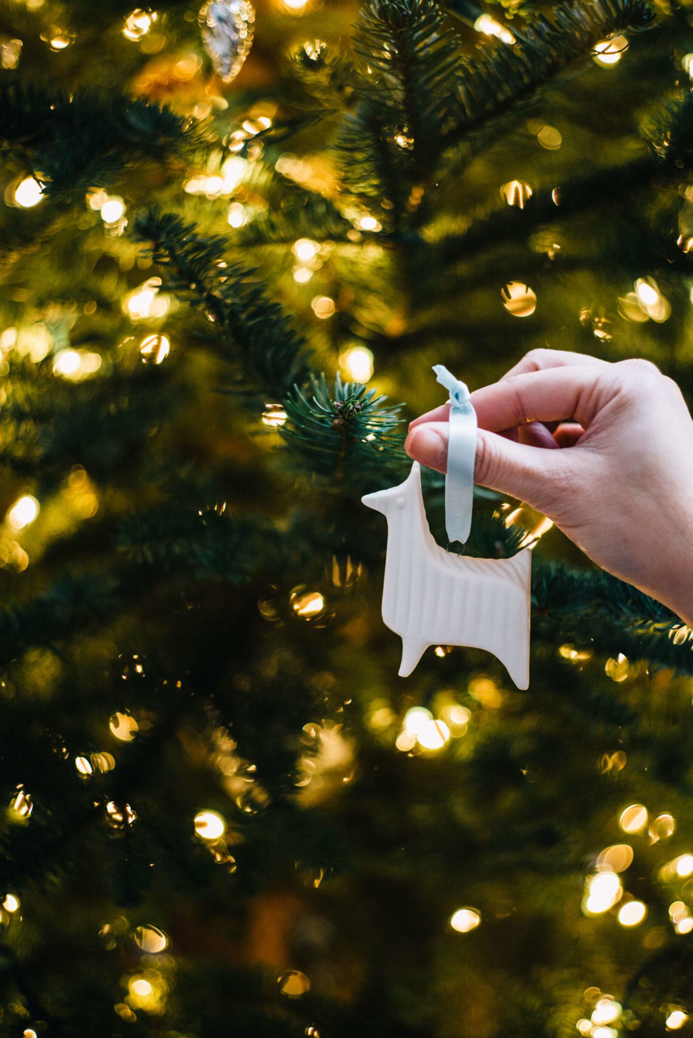Llama ornament from Jonathan Adler with The Taste Edit on its Christmas tree are great gift ideas
