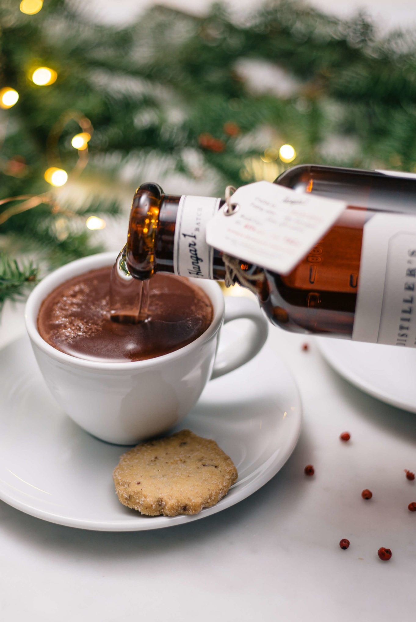 The Taste Edit makes Pink Peppercorn hot Chocolate with Hangar One Vodka