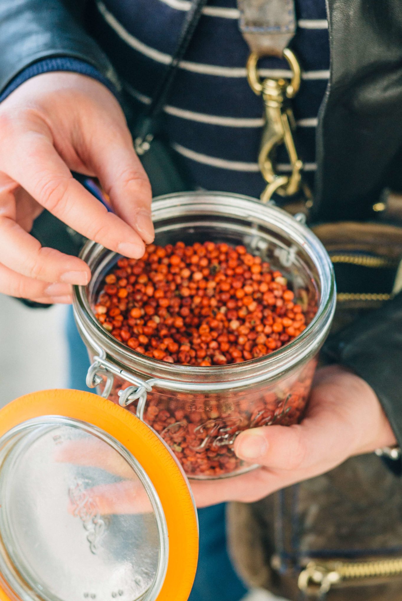 The Taste Edit tries pink peppercorns when they visits the Hangar 1 Vodka Distillery in Alameda for a tour and tasting