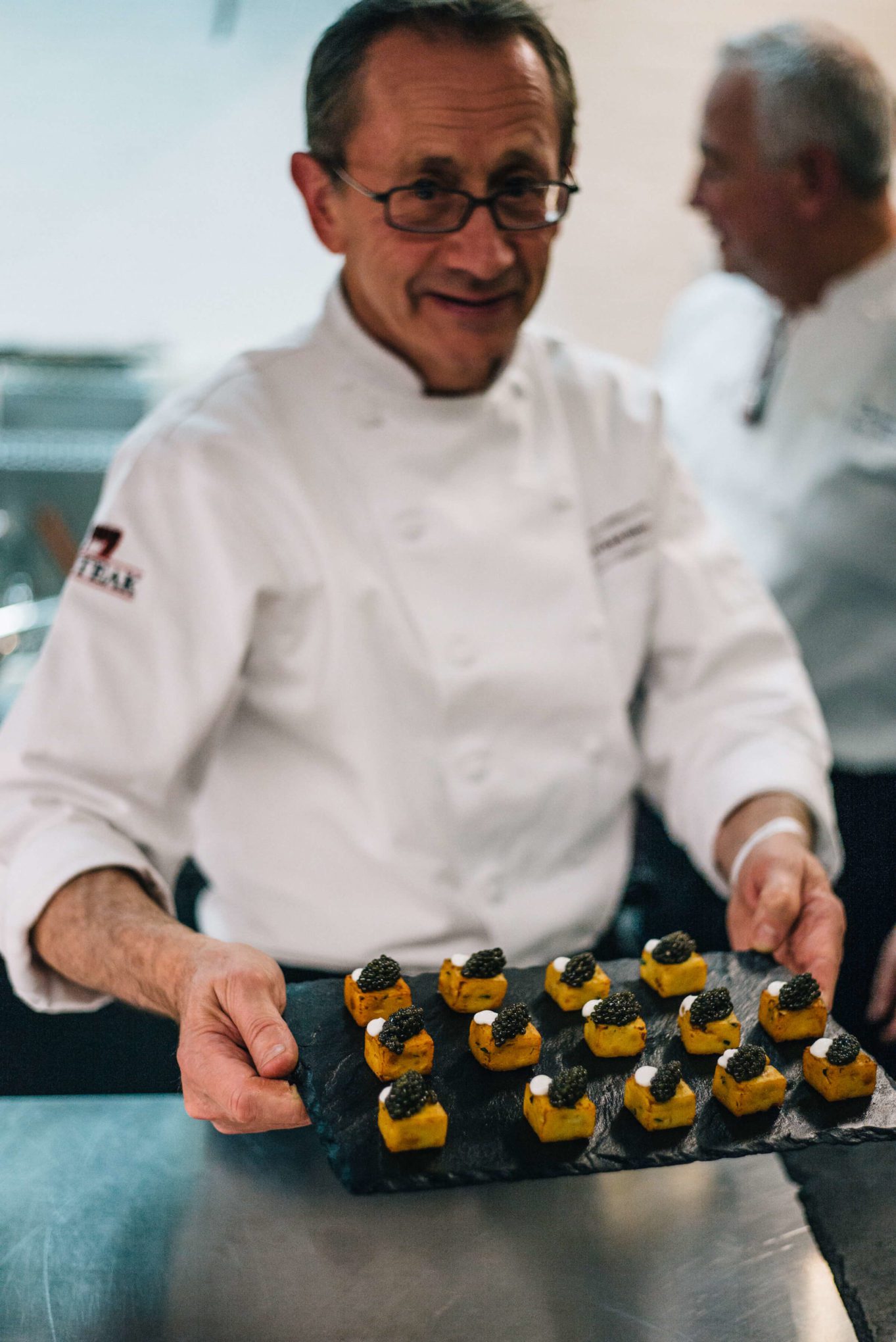 La Foile chickpea pansies with caviar at Ment'or BKB's send off celebration for Team USA 2017 to the Bocuse D'or with The Taste Edit