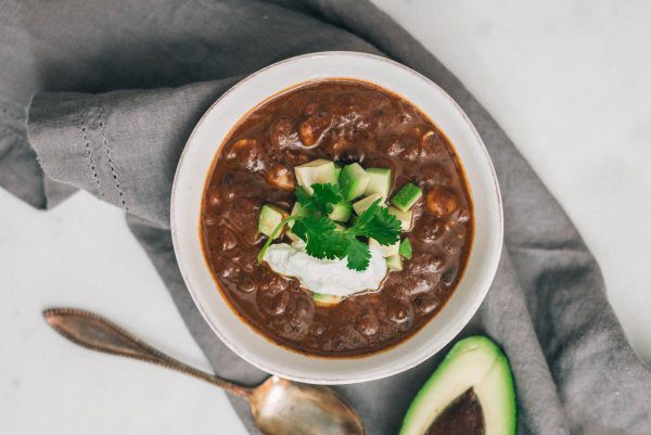 Black Bean soup is a simple comfort food recipe made in a slow cooker or crockpot with the taste edit