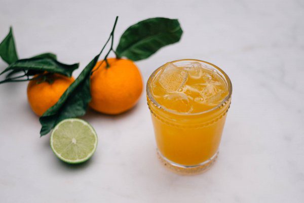 Indian Summer Cocktail made with scotch and clementines from Women & Whiskies