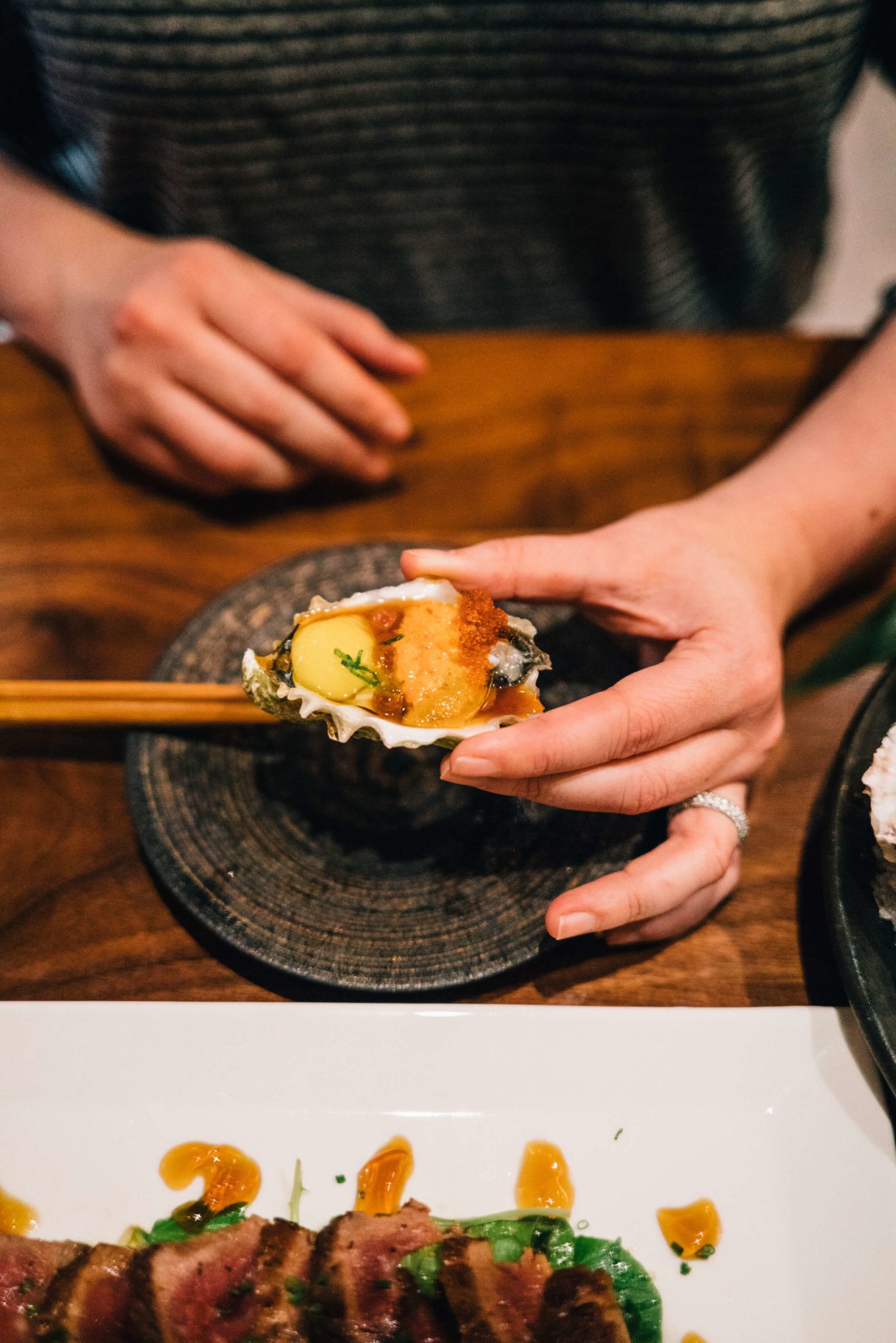 The Taste Edit visits Okane restaurant in San francisco, who's oysters are served with quail eggs