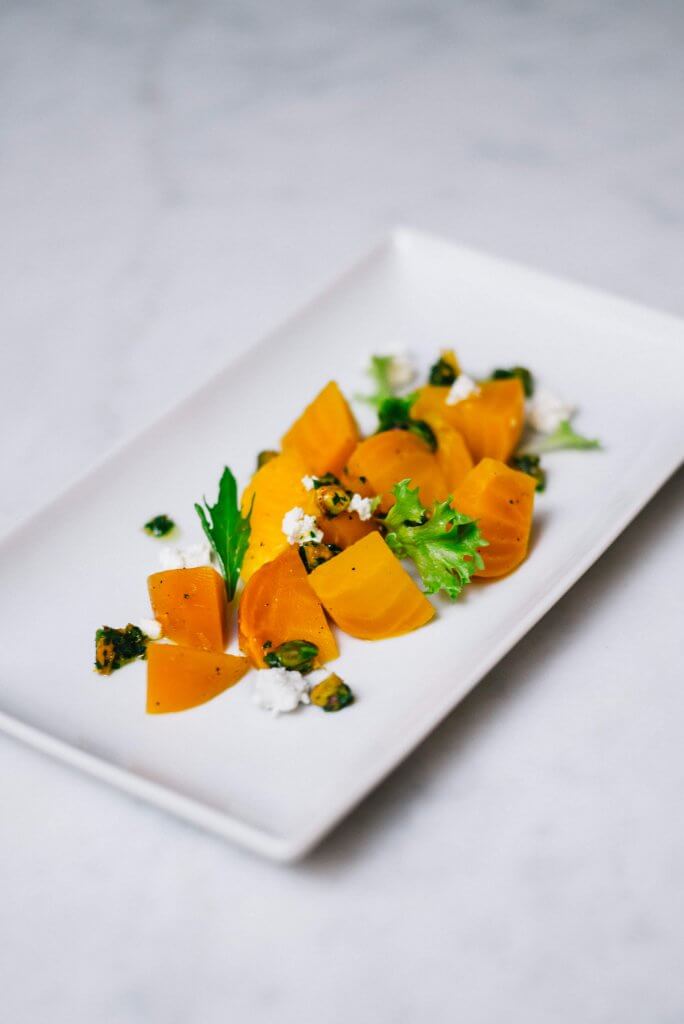 Pickled Beet and Goat Cheese Salad With Pistachio Gremolata The Taste