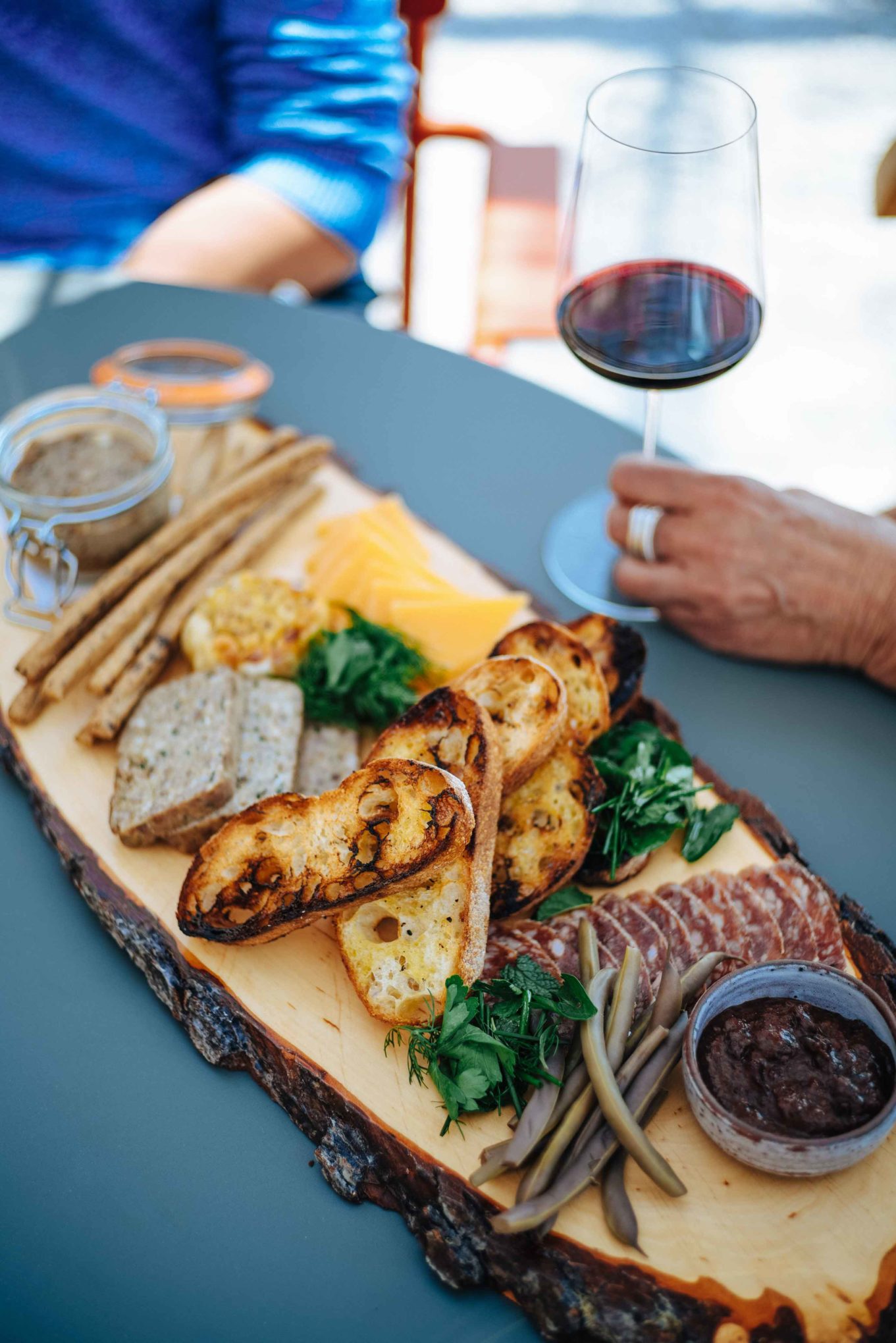 Eat at wineries in Napa while you taste the wines