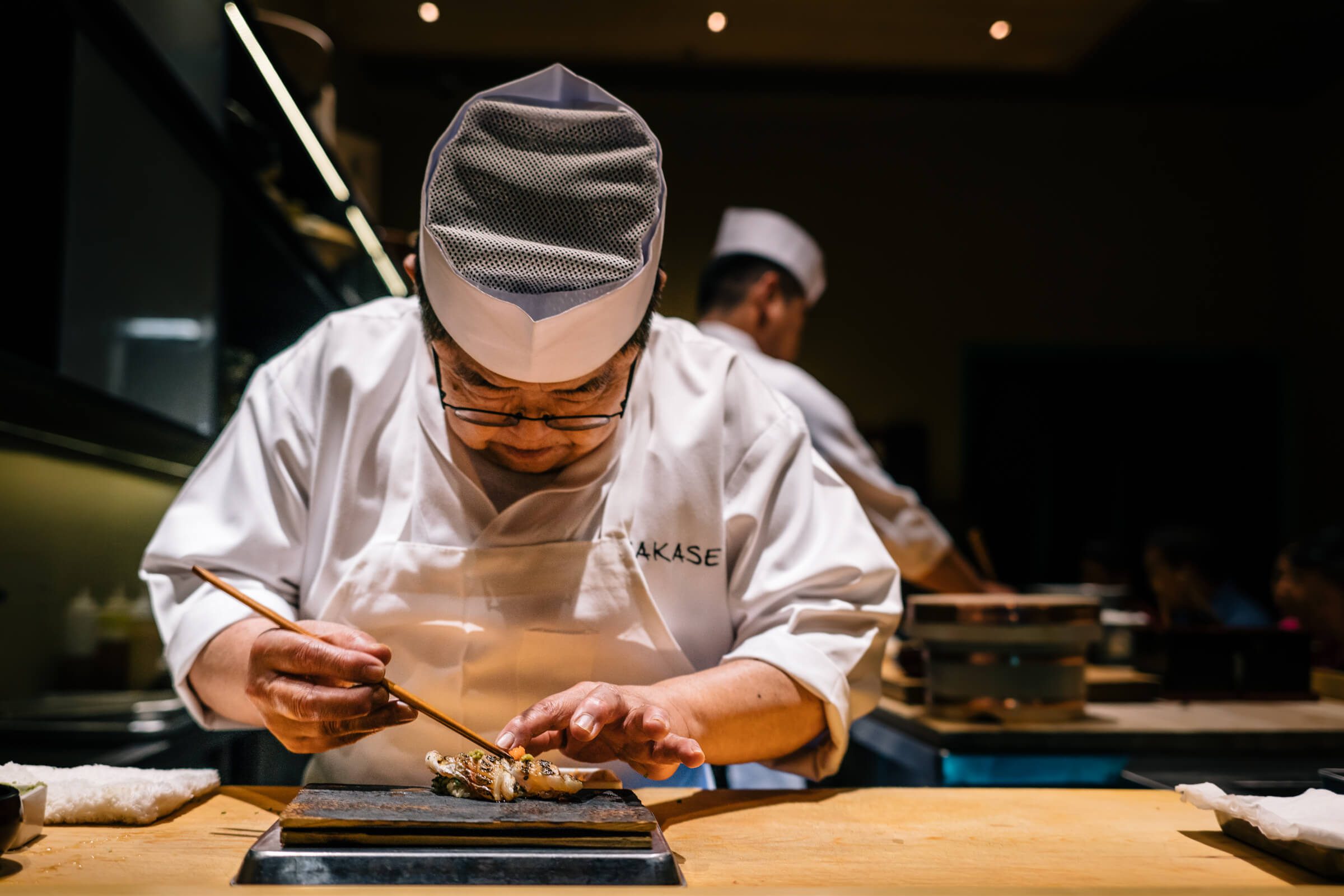 Preparing traditional Edomae-style sushi at San Francisco's Omakase restaurant, The Taste Edit