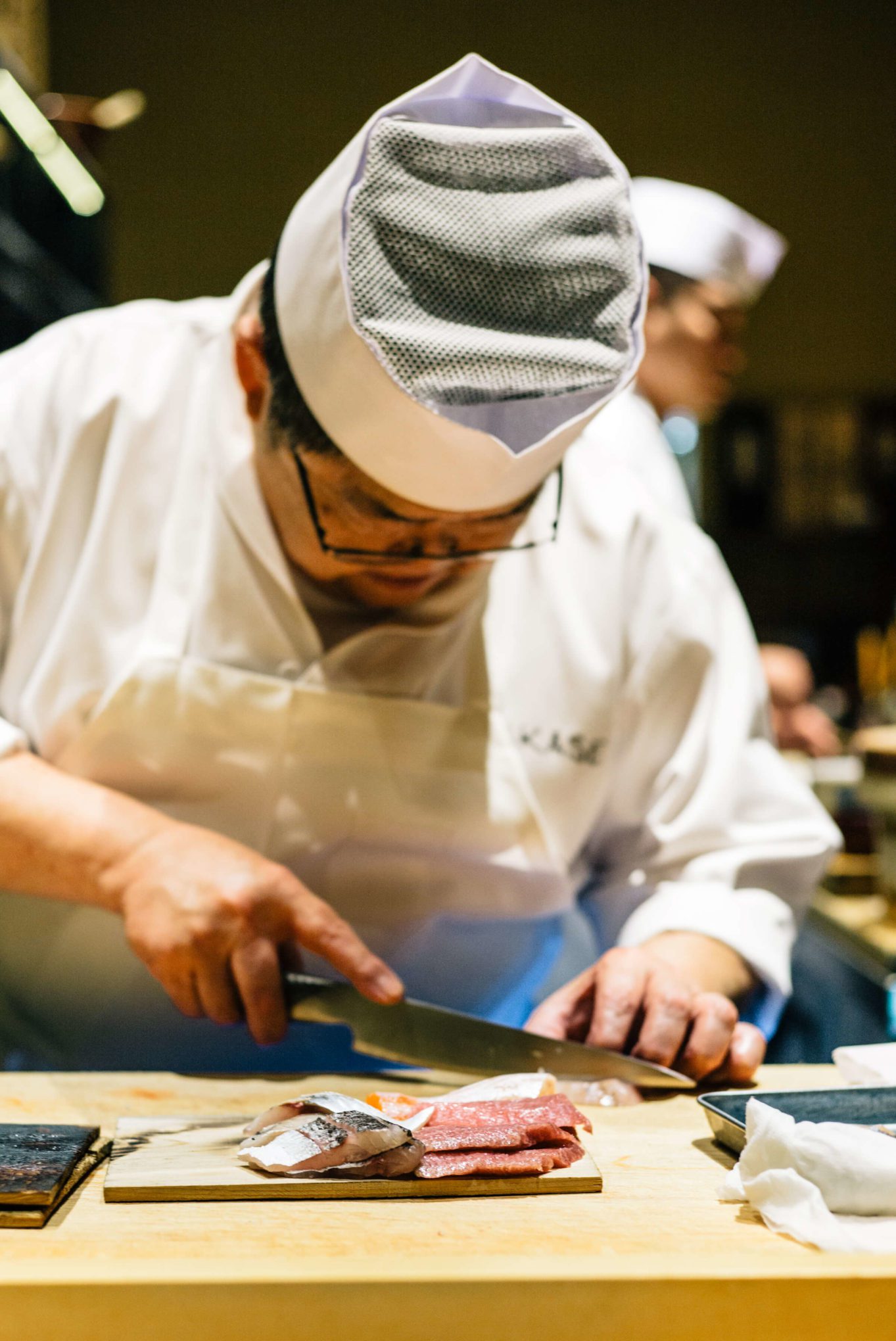 Our chef Sam at San Francisco's Omakase restaurant, The Taste Edit