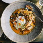 Basalt Shrimp and grits with head on prawns in Napa CA,The Taste Edit