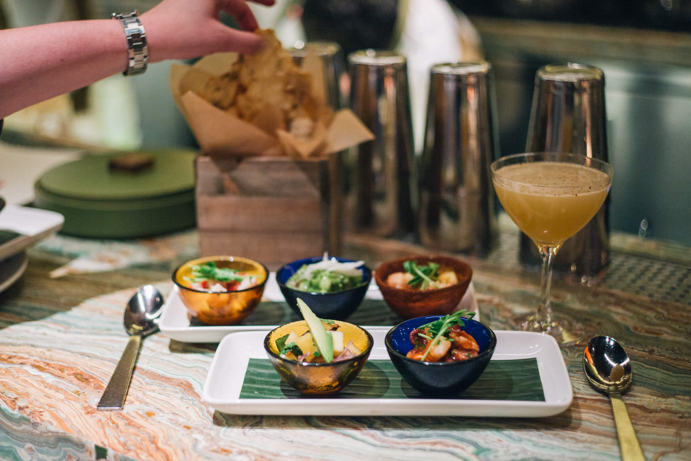 Ceviche sampler at Lena Brava restaurant in Chicago, The Taste Edit