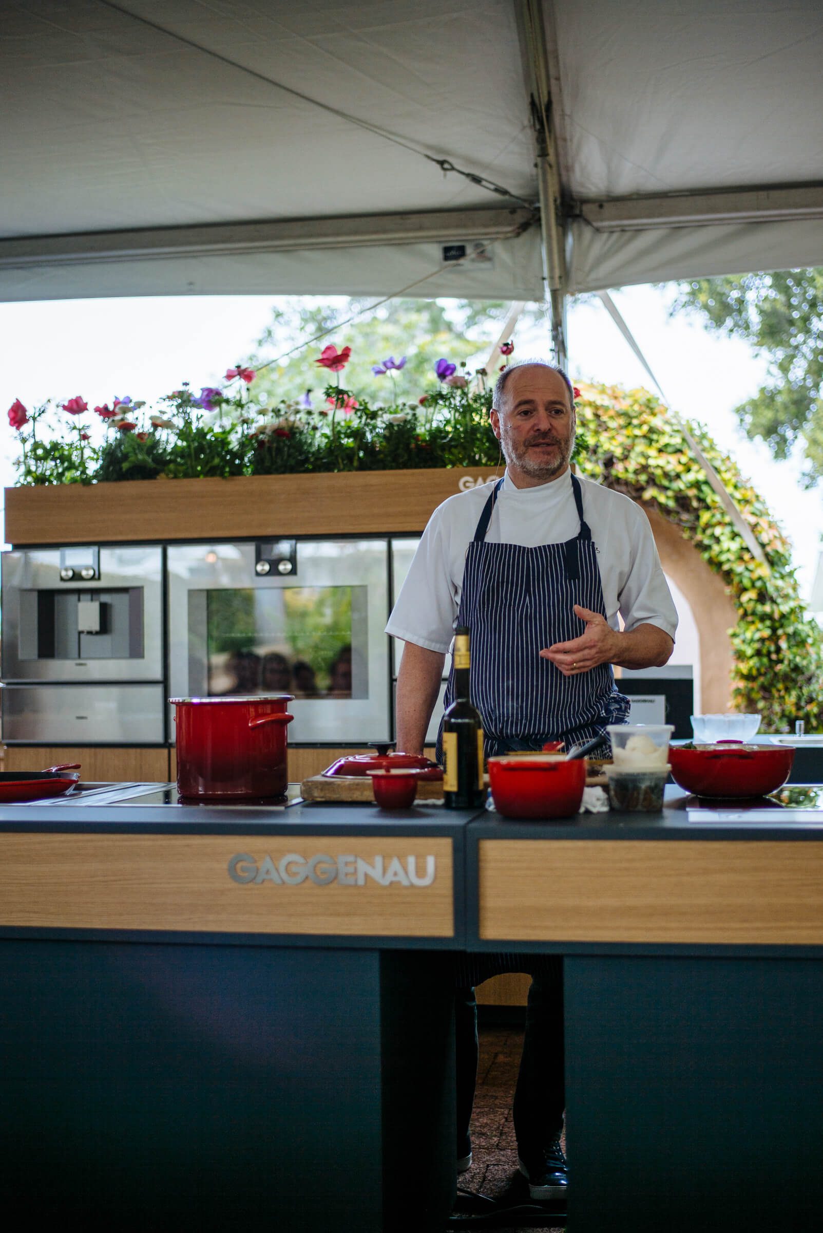 Michael Tusk demonstrates how to make handmade pasta at Relais and Chateaux GourmetFest in Carmel