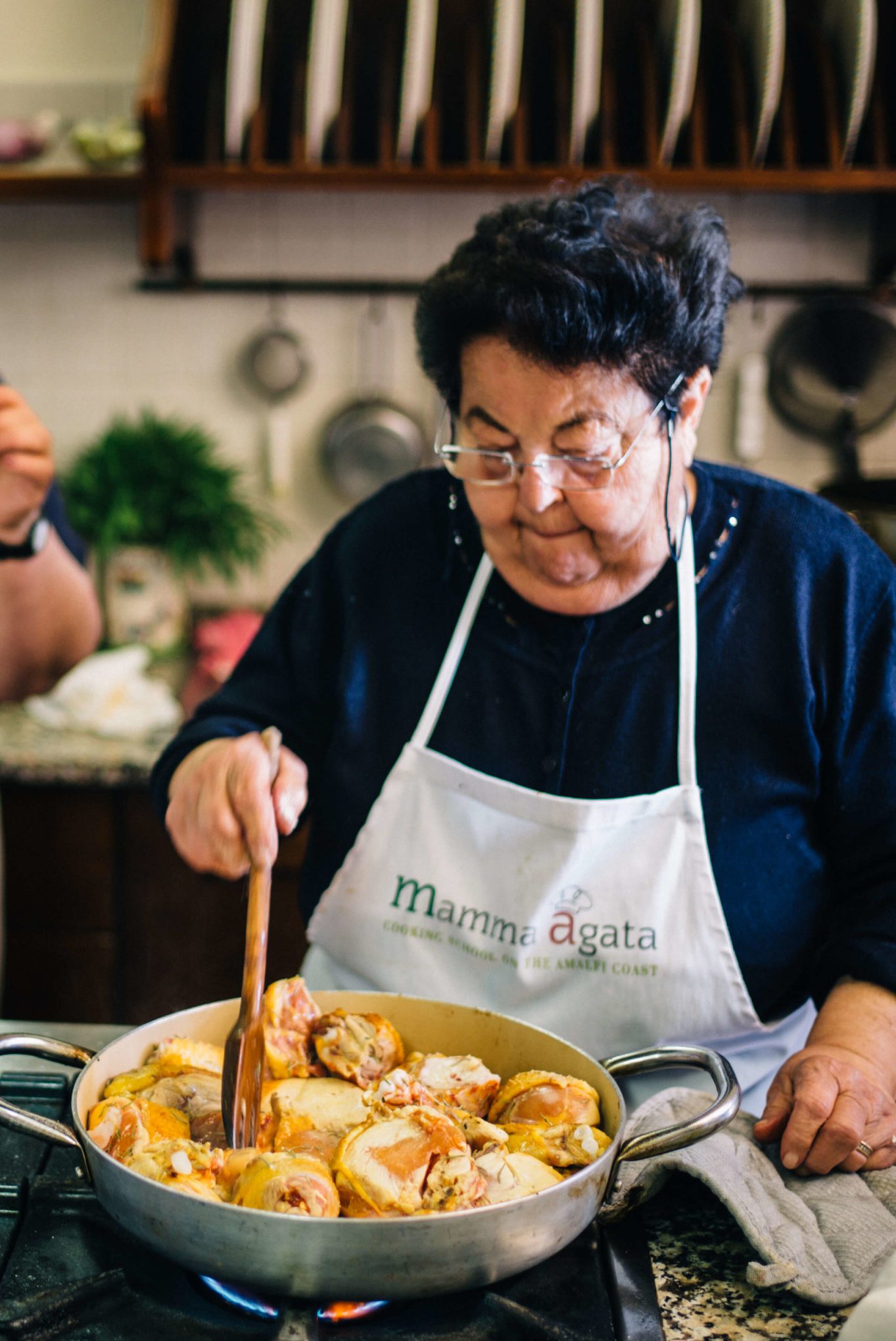 Making lemon chicken, Mamma Agata's Cooking School, Ravello, The Taste Edit