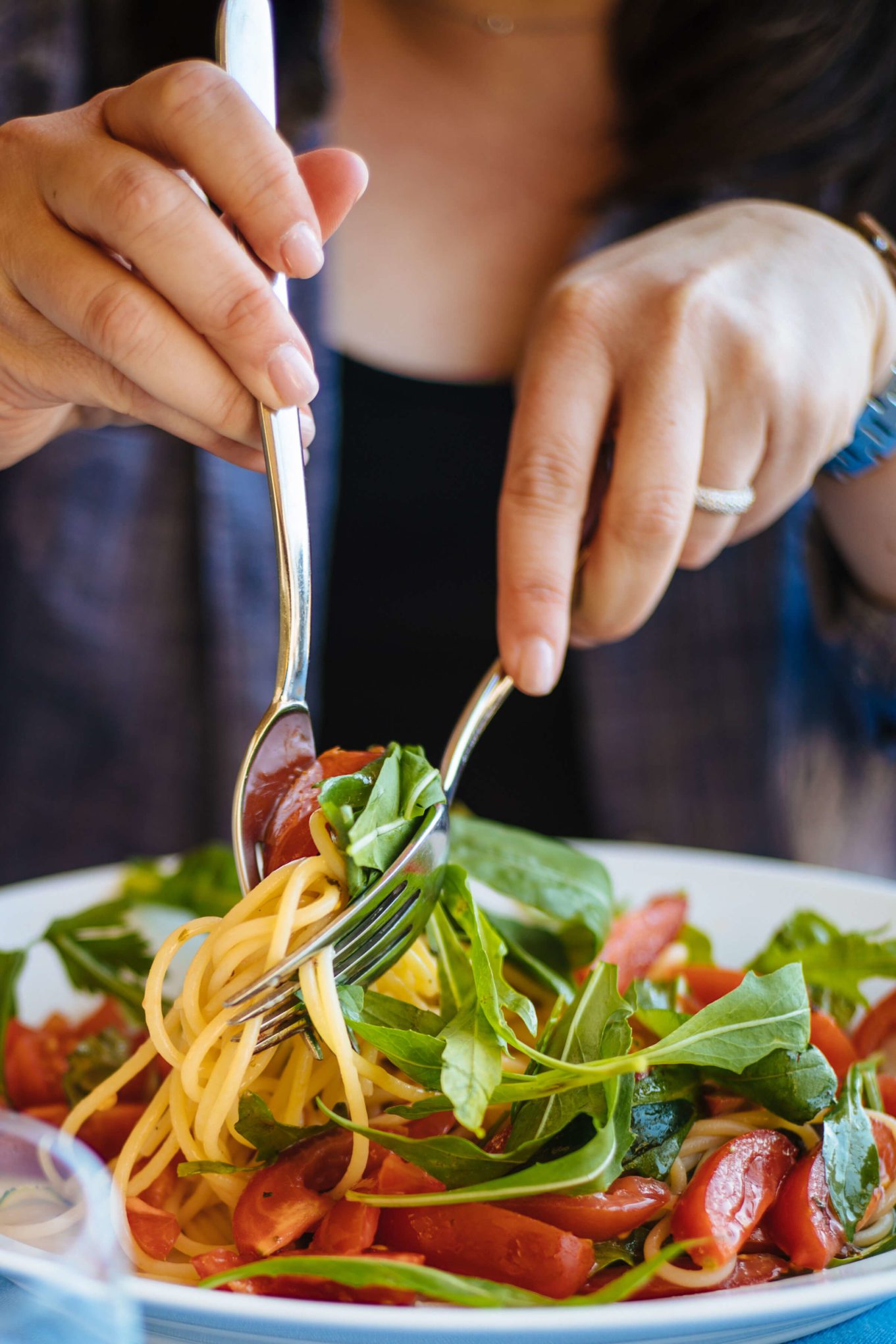 Capri Pasta With Tomatoes and Arugula - The Taste Edit