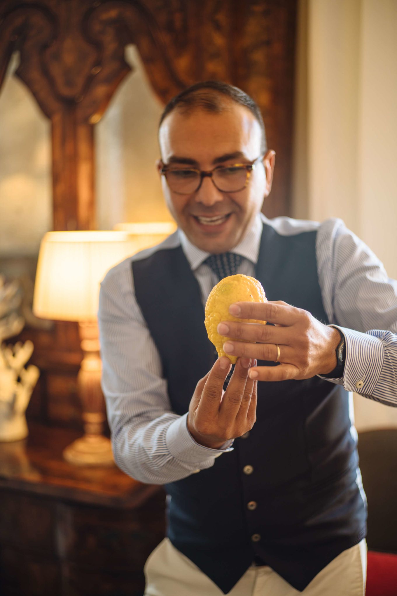Tour of the different lemons at Hotel Caesar Augustus in Capri with bar manager Maurizio #capri #travel #italy #cocktail #drink #thetasteedit