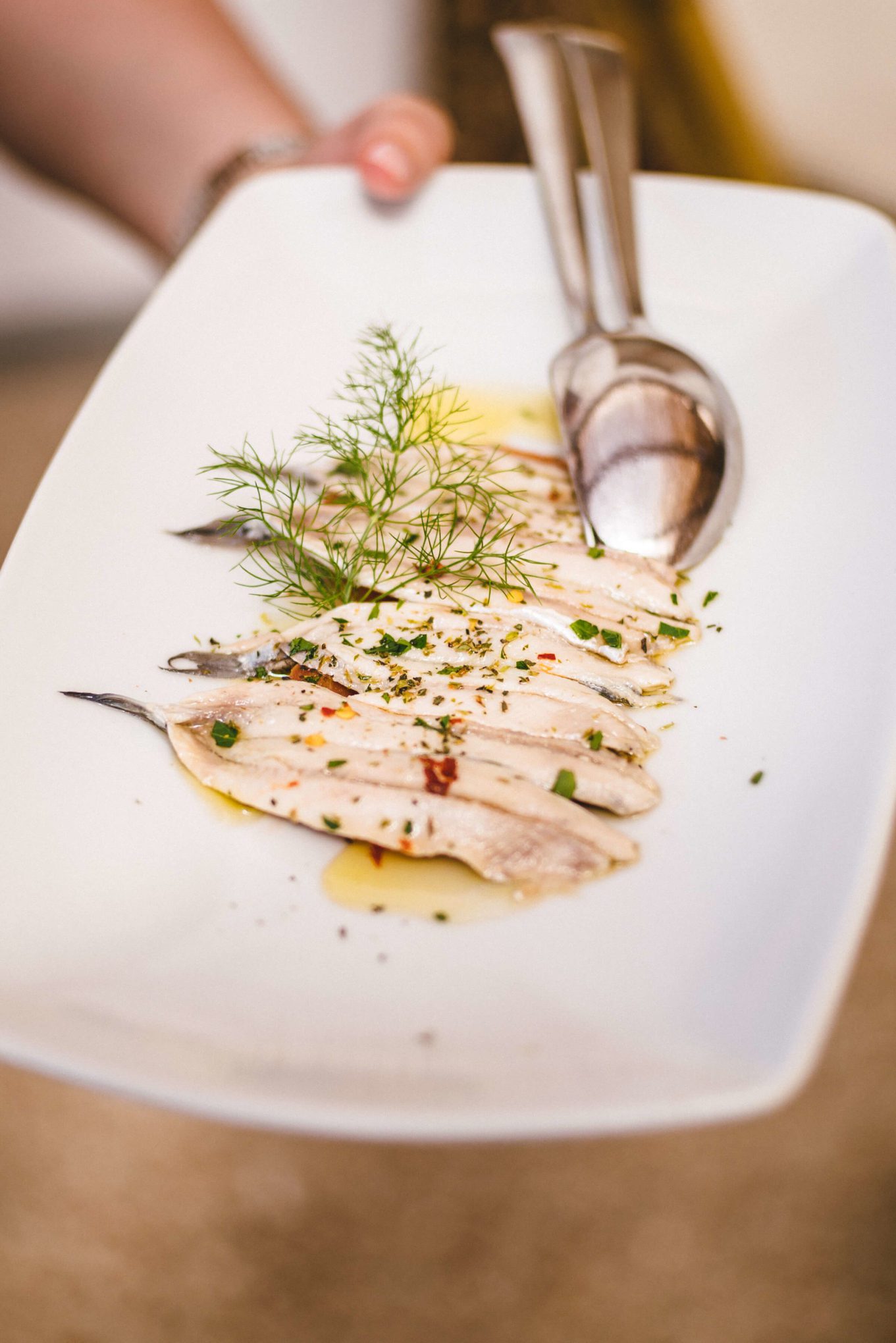 marinated anchovies da gelsomina restaurant in capri, italy, the taste edit